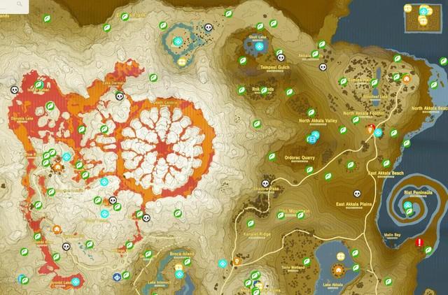 ign《塞尔达传说:荒野之息》寻宝地图