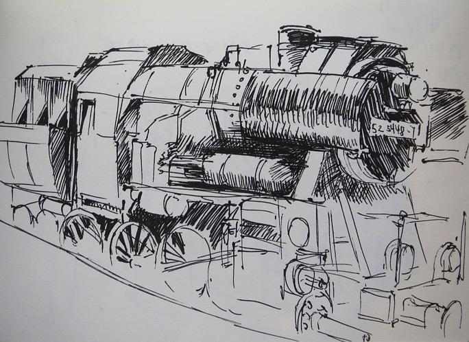 莱比锡车站画了个速写.