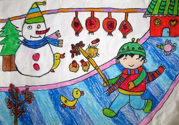 春节的绘画_关于春节的图片_春节的绘画作品_春节怎么