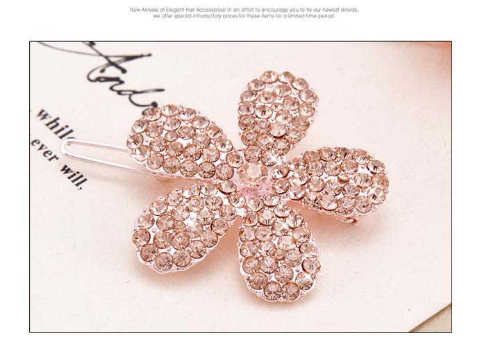 美发饰流行美皇冠发卡水晶钻石发卡粉色流行美发饰连锁店粉色头饰