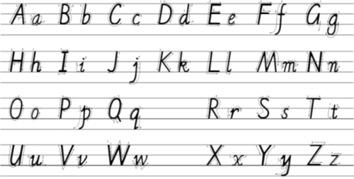 26个英文字母大小写在四线格的正确写法