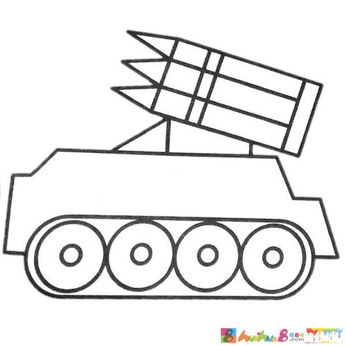 导弹车简笔画图片