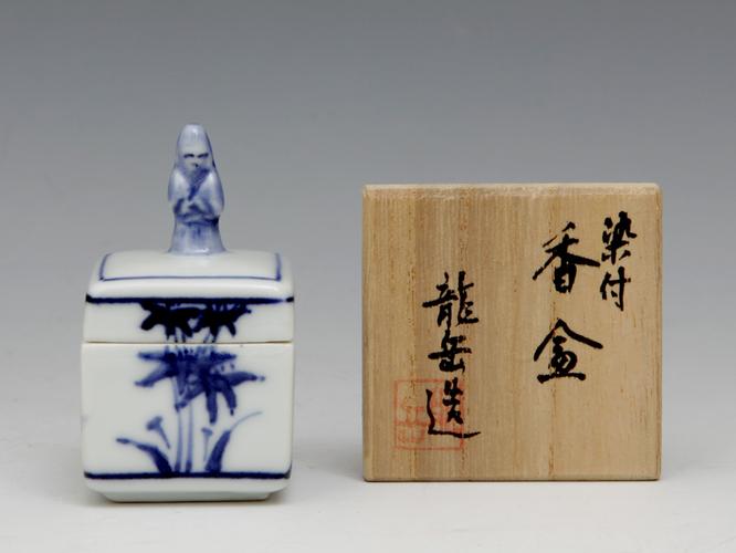 北野焼 大黒天 香合 桥本龙岳(造)有马笔香合 まとめて2点 茶道具 香