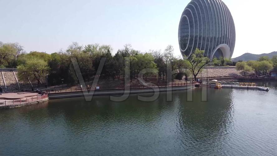 北京怀柔雁栖湖景区航拍