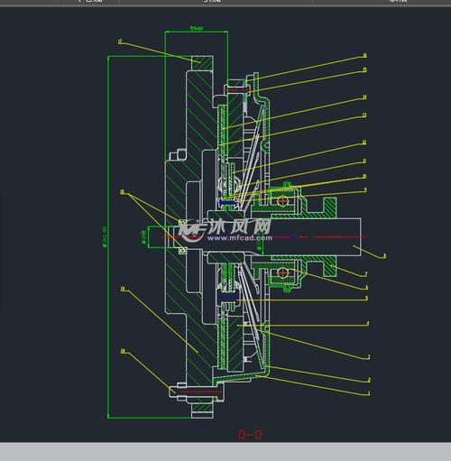 汽车膜片离合器装配图