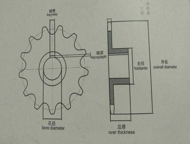 常用单节距链轮参数