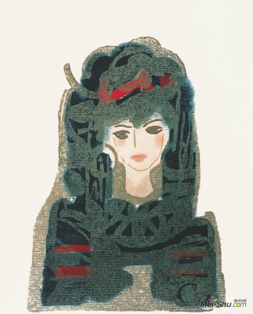 阿鸽-凉山姑娘-版画作品-美术网 mei-shu.com