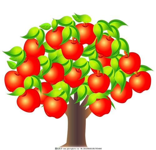苹果树图片卡通简单