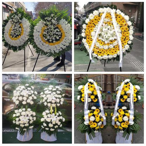 丧事白事花圈菊花老人逝世鲜花葬礼湖北黄冈市罗田英山浠水蕲春县