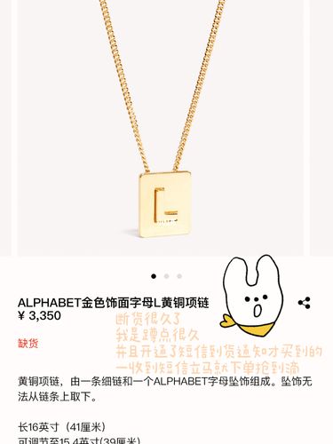 celine黄铜字母项链 是我的名字04_项链_思琳怎么样