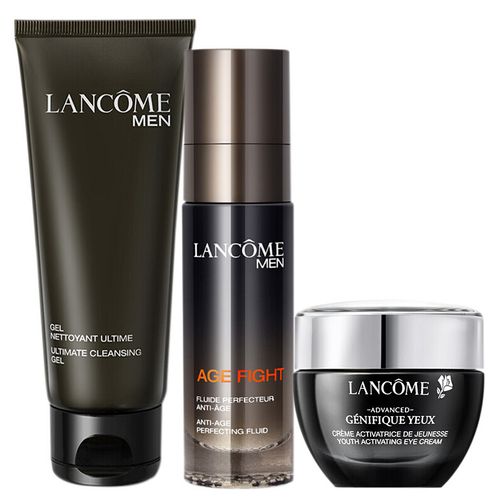 兰蔻(lancome)男士面部护肤套装礼盒 舒缓补水 3件(洁面 活力乳液