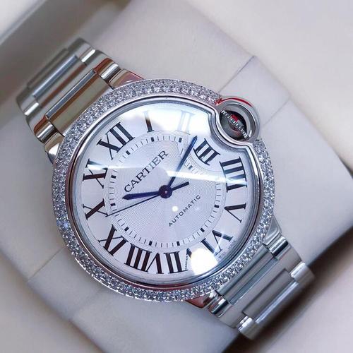 卡地亚蓝气球系列外圈后镶钻自动机械女表