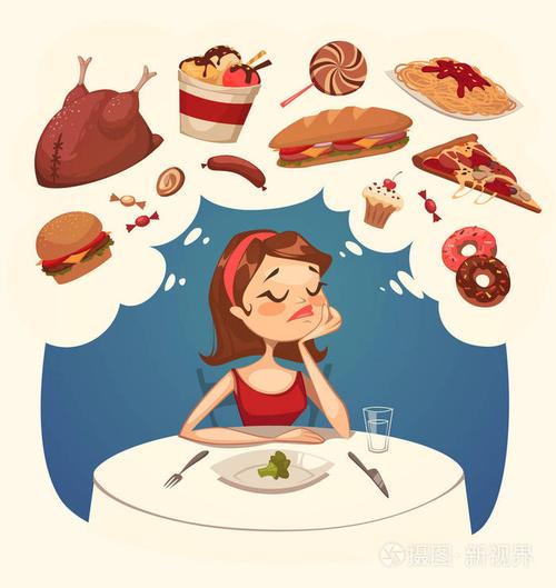 美味的欲望.矢量插图