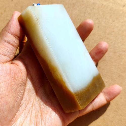 新疆和田玉糖羊脂玉平安无事牌 且末山料挂件吊坠收藏