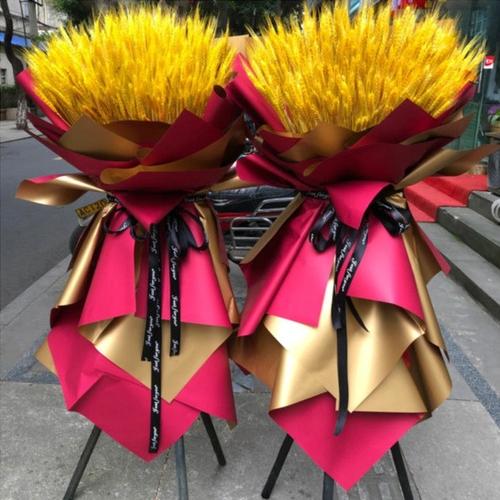 开业花篮假花 仿真塑料店铺门口装饰假花花篮大麦大卖