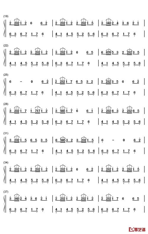 夜萤火虫和你钢琴简谱数字双手aniface