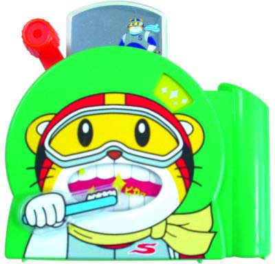 在计时过程中,"巧虎"会与小朋友一起刷牙,直到"巧虎巧虎 脚踏车; 侧面