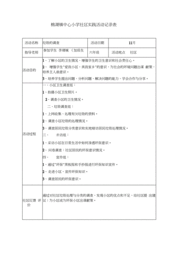 学生社会实践记录表模板.docx 16页