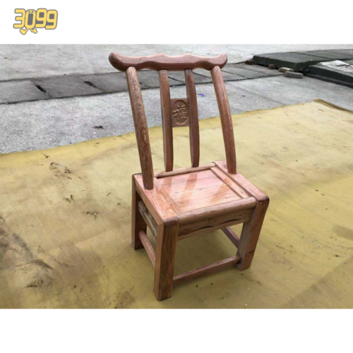 木椅子靠背椅农村 家用矮款老式小带扶手老人 休闲