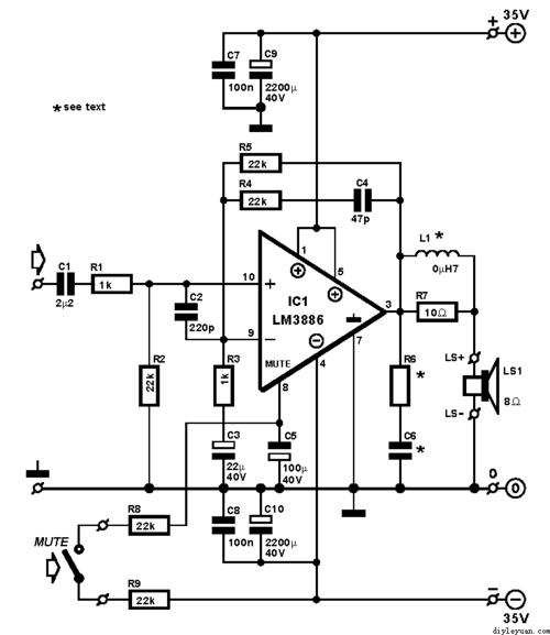 lm3886音频功率放大器-综合电路图-电子产品世界