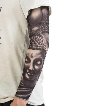 冰袖男士纹身袖套花臂冰丝开车防晒套袖钓鱼骑行护臂女士夏手臂套如来