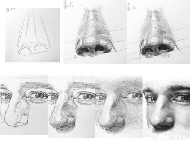 素描精讲之鼻子,学会之后,不愁画不出帅哥靓女