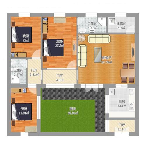 北京 桃洼平房_前_正式版 户型图