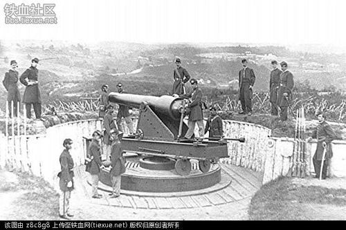 绝世:美国南北战争100磅"帕柔特"盘转大炮