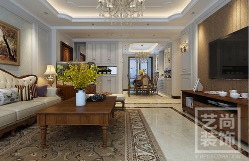 永威西郡四室两厅装修效果图 142平方四室两厅简欧风格样板间装修案例