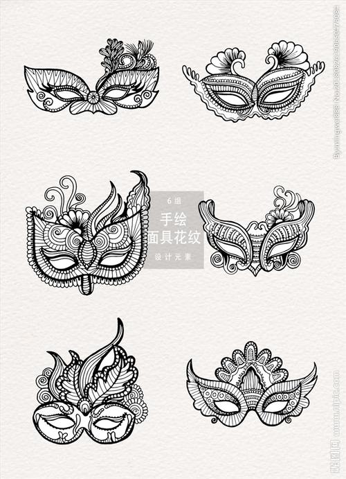 手绘面具设计图__广告设计_广告设计_设计图库_昵图网
