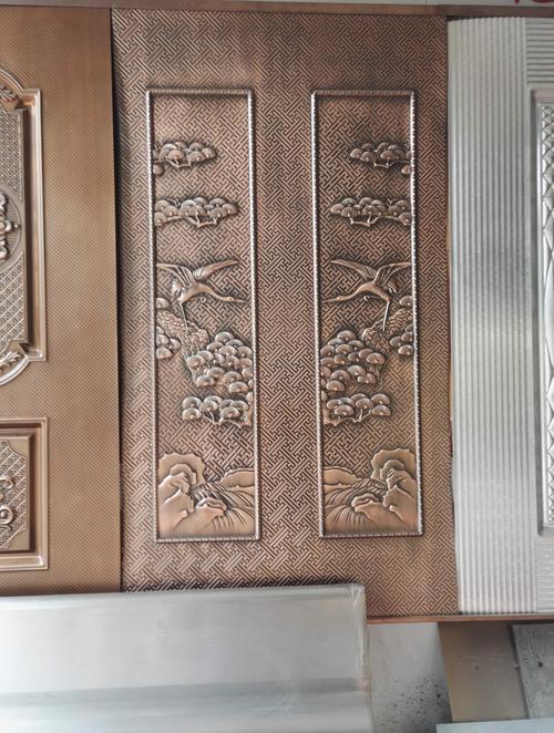 雅尚304彩色不锈钢荷花压花门装饰板