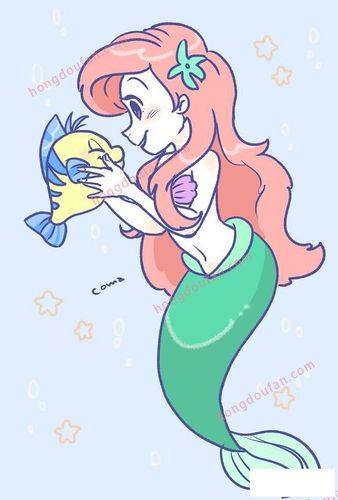 小美人鱼迪士尼简笔画大全