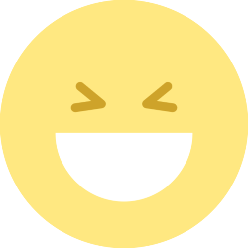 开心大笑表情emoji圆