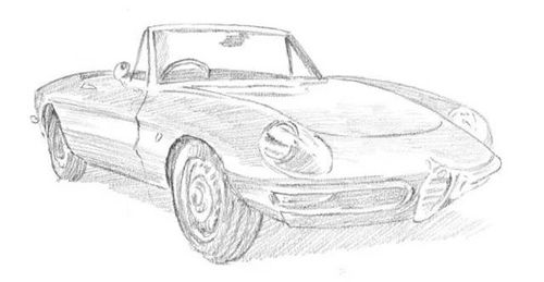 汽车素描图片教程