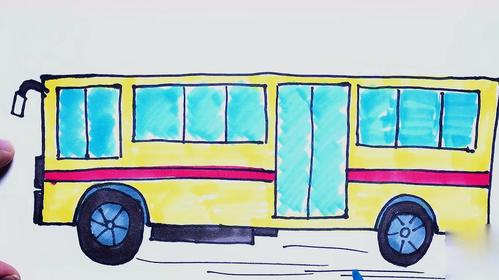 公交车简笔画怎么画