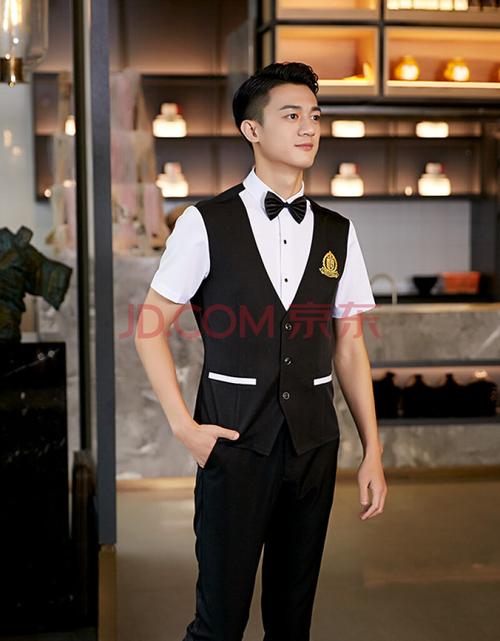 饭店服装西餐厅店服务员工作服短袖套装酒店工作服夏装女定制系列 男