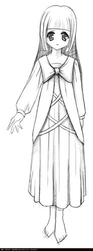 长发女孩儿简笔画 (第4页)