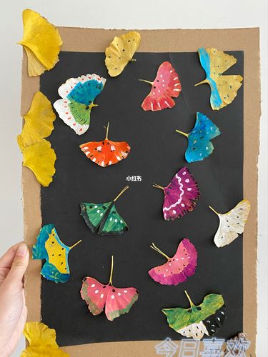 银杏叶手工作品_银杏_银杏叶玫瑰_兴趣爱好_手工