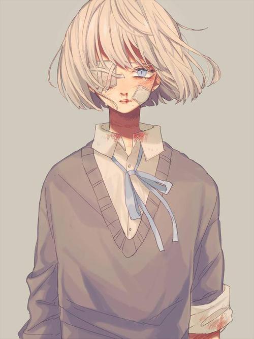 病娇中二还是感同身受?缠着绷带纱布的动漫人物手机壁纸