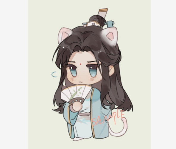 墨家兄弟q版形象:蓝二哥哥长出了兔耳朵好萌,冰妹是