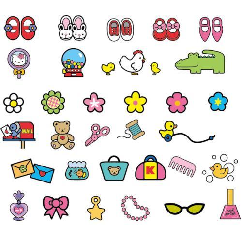 可爱小物件简笔画