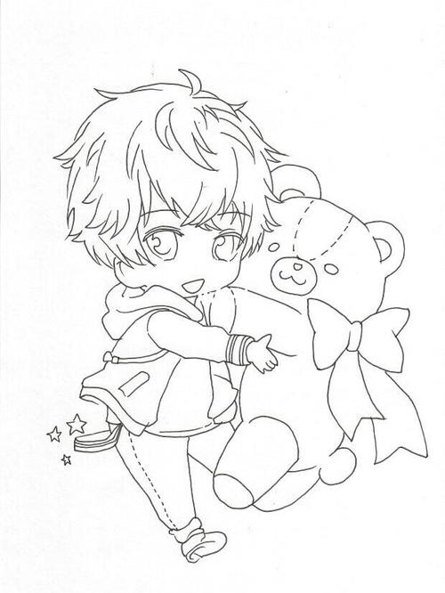 q版动漫人物马克笔临摹(男生1)_动漫_临摹_马克笔_人文_绘画