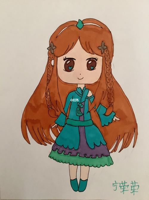 画斗罗大陆之q版宁荣荣_绘画_文化_绘画