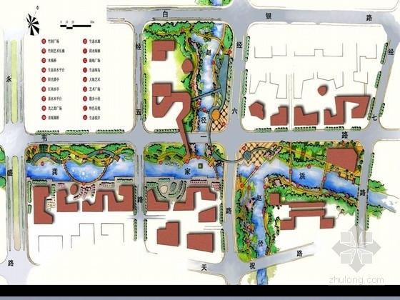 [上海]商务休闲区滨河绿化带景观设计方案