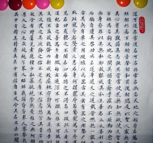 精品小楷《道德经》洋洋洒洒5000多字,圆润,娟秀,挺拔