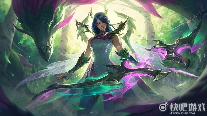 lol艾希神龙尊者皮肤特效展示轻灵神射手