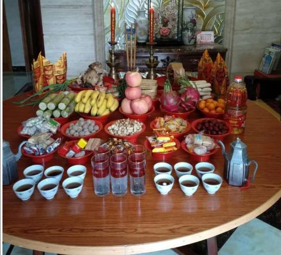 舟山人祭祀供桌