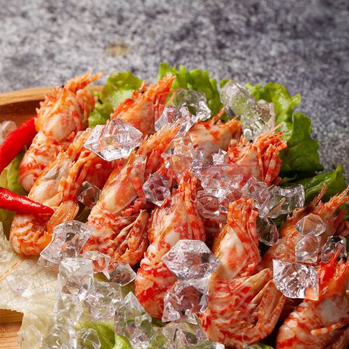 【精选好货】俄罗斯海鲜格陵兰虾熟冻即食北极虾火龙虾鲜活冷冻熟食虾