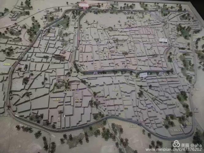 济南老城区图,现在在趵突泉五卅纪念馆展示.