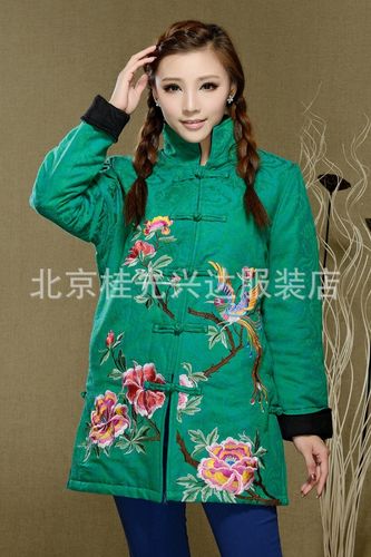 2013雅秀原创个性民族风绣花盘扣棉衣田园风特色唐装大码妈妈装